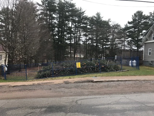 Cleared property in Bancroft where new affordable housing units are planned to be built.