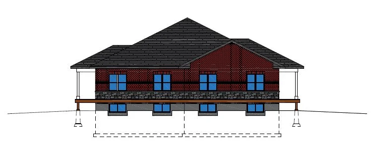 Architectural rendering of a planned affordable housing building in Bancroft.