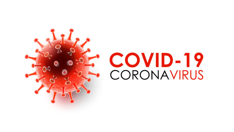Coronavirus disease COVID-19 infection medical with typography and copy space. New official name for Coronavirus disease named COVID-19, pandemic risk background vector illustration