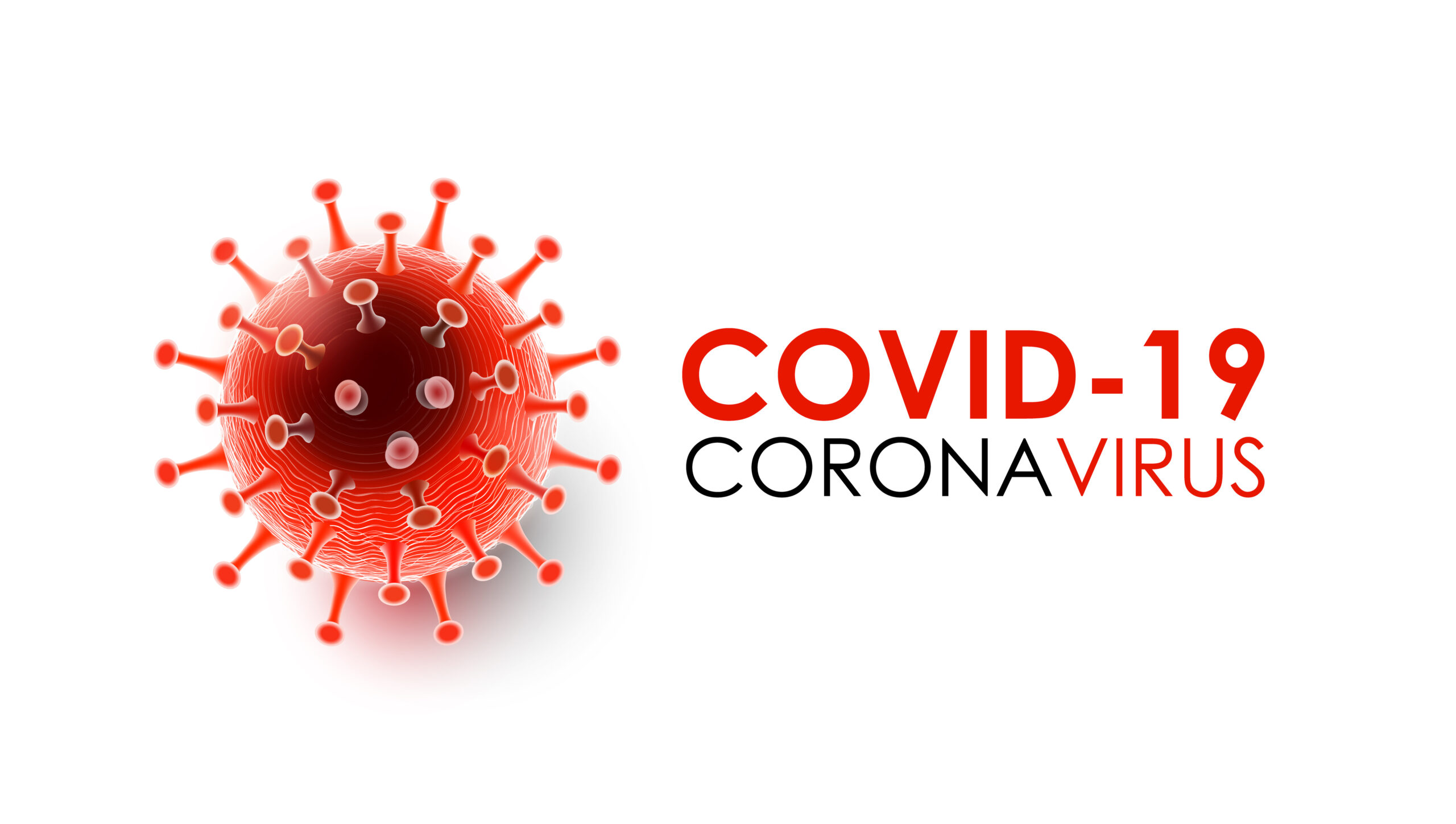 Coronavirus disease COVID-19 infection medical with typography and copy space. New official name for Coronavirus disease named COVID-19, pandemic risk background vector illustration